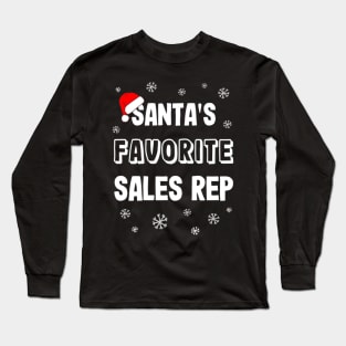 Santa'S Favorite Sales Rep Long Sleeve T-Shirt